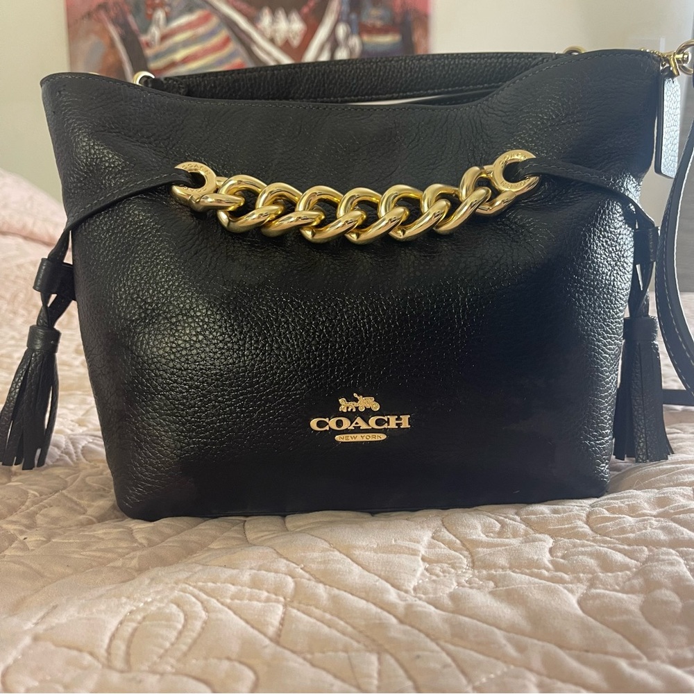 COACH Andy Medium Crossbody Black & Gold